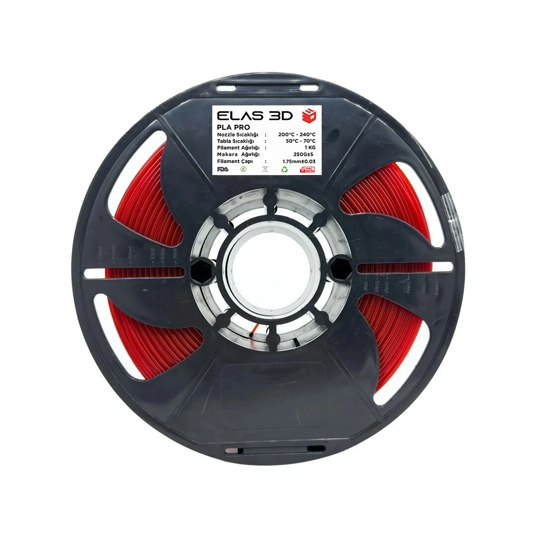 Elas PLA PRO Kırmızı Filament 1.75mm 1KG