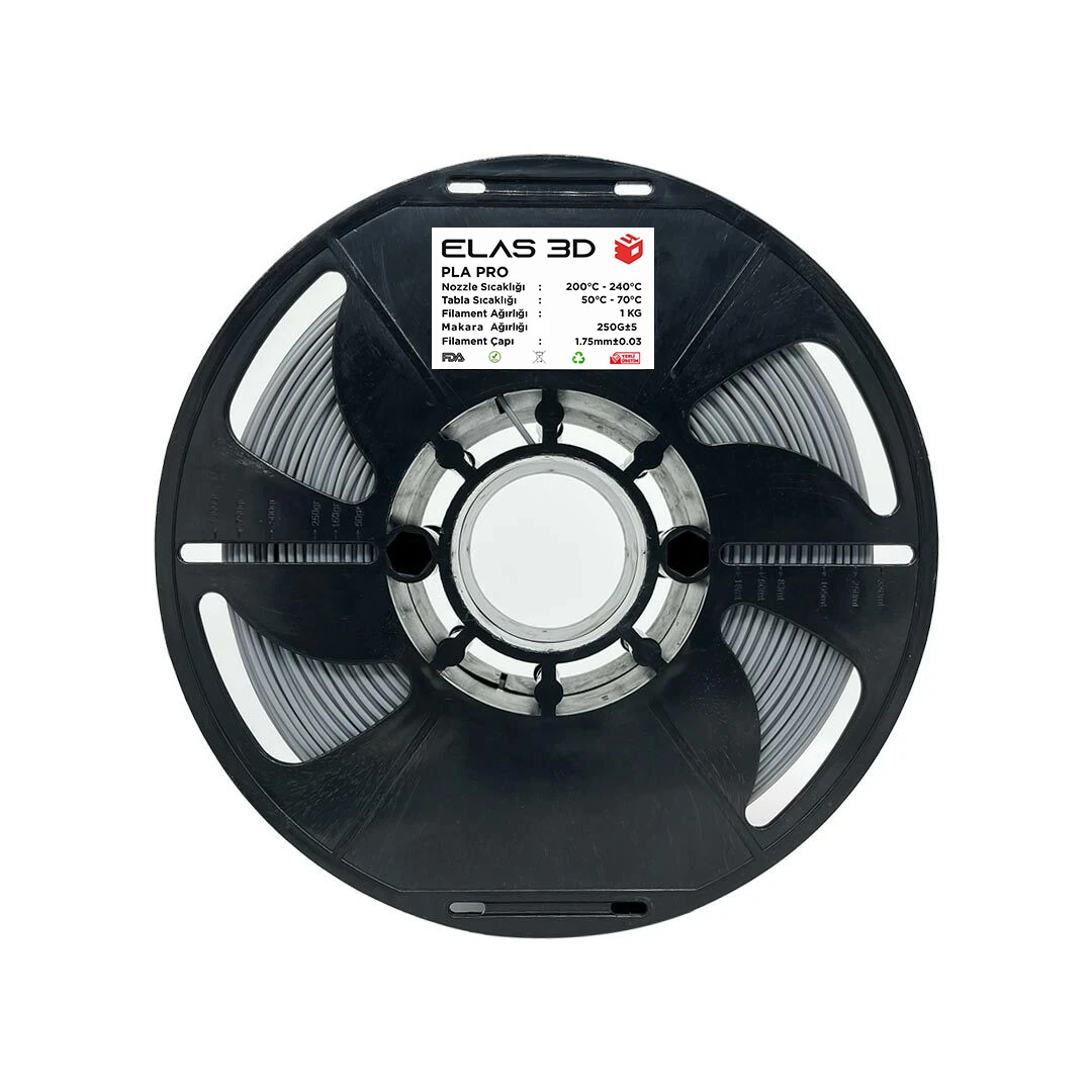 Elas PLA PRO Gri Filament 1.75mm 1KG