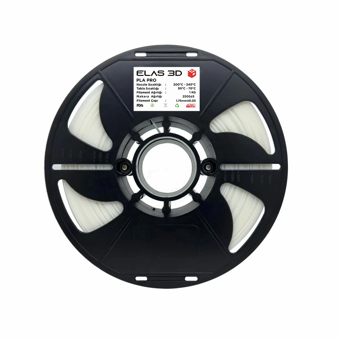 Elas PLA PRO İnci Beyaz Filament 1.75mm 1KG