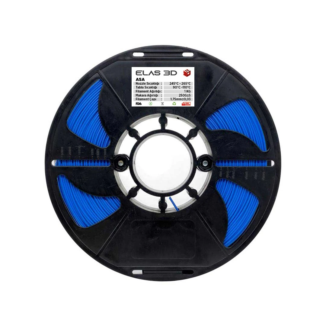 Elas ASA Mavi Filament 1.75mm 1KG