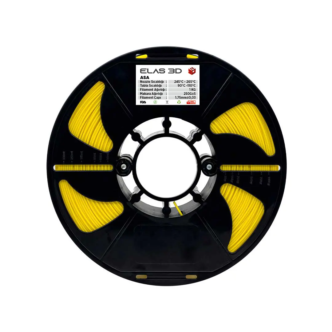 Elas ASA Sarı Filament 1.75mm 1KG