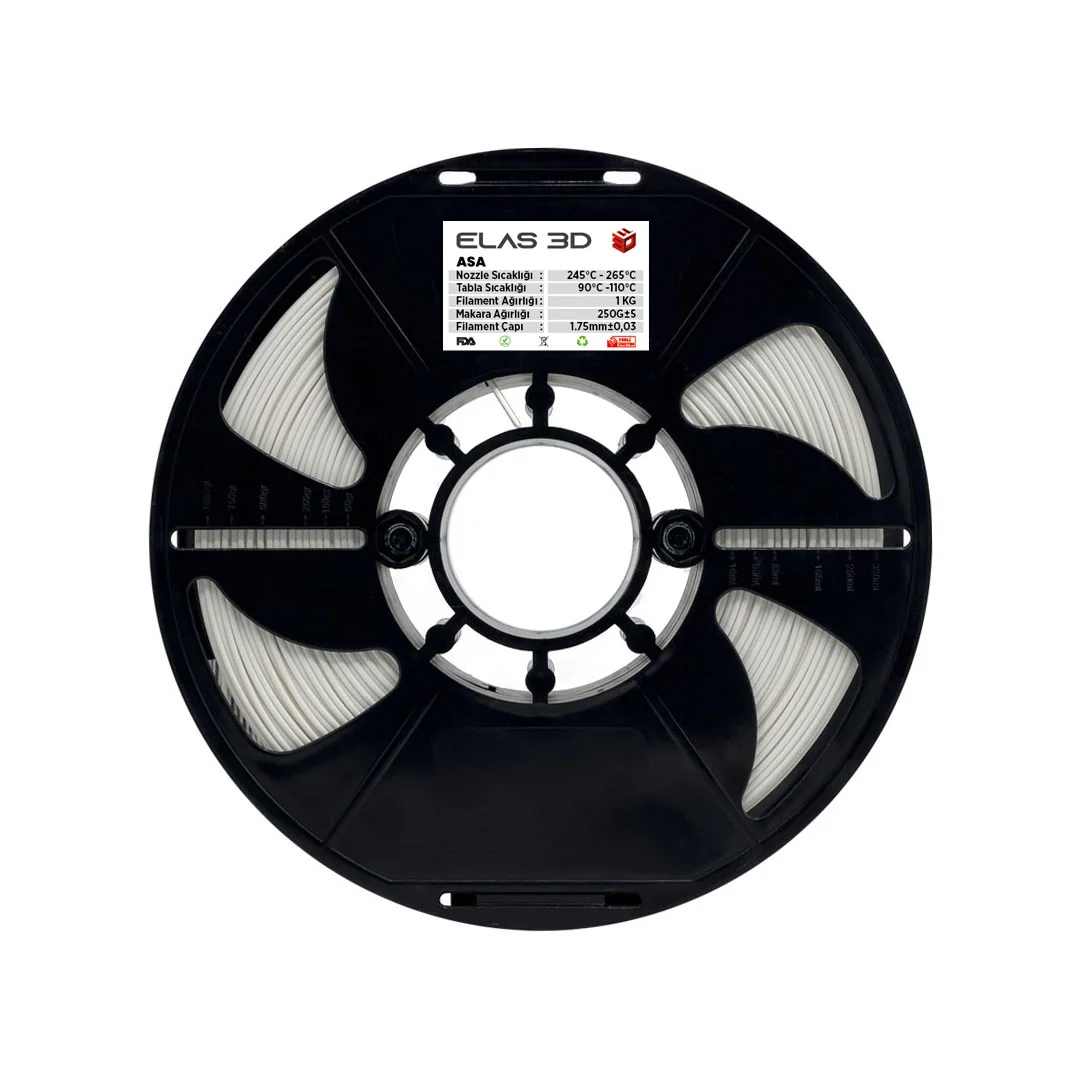 Elas ASA Beyaz Filament 1.75mm 1KG