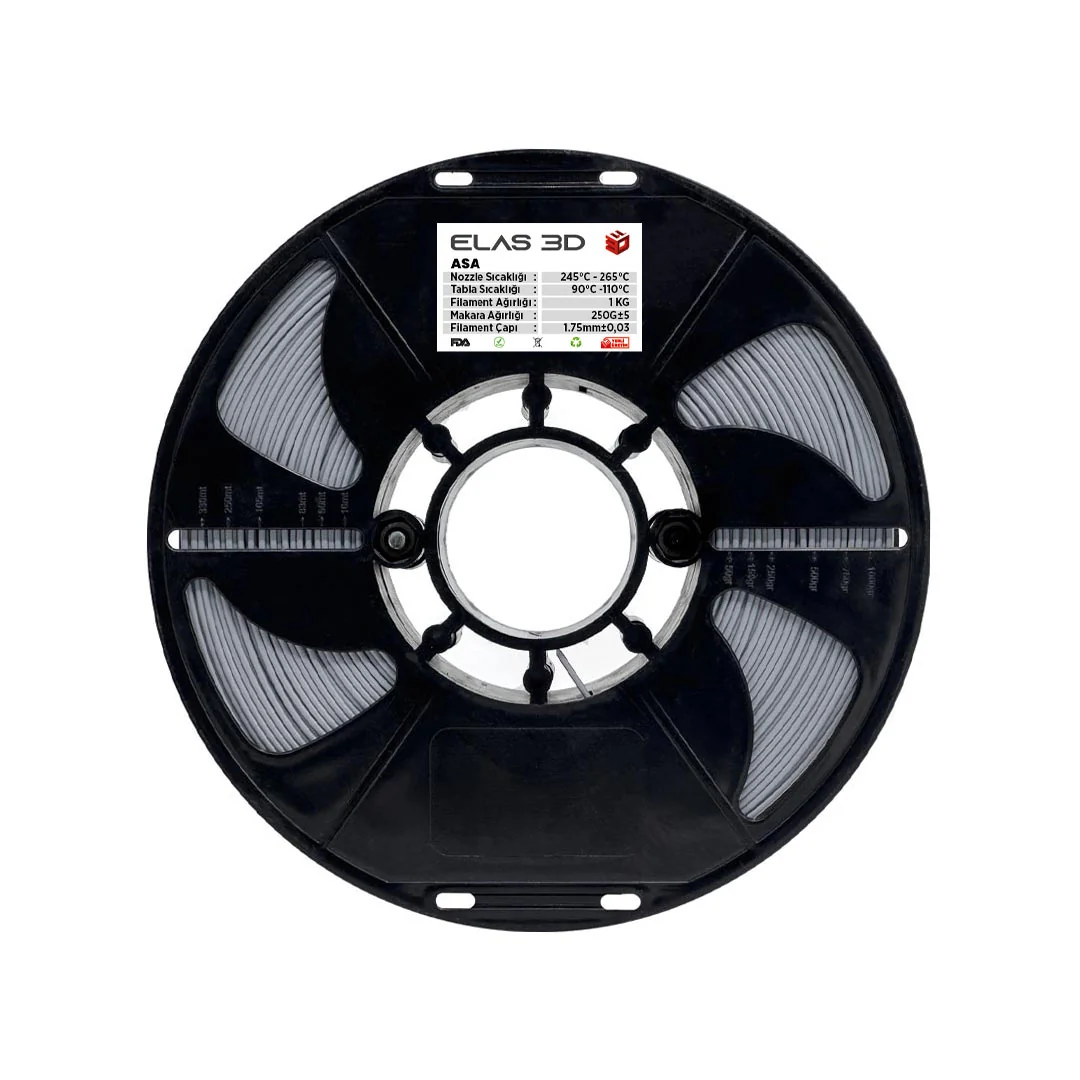 Elas ASA Gri Filament 1.75mm 1KG