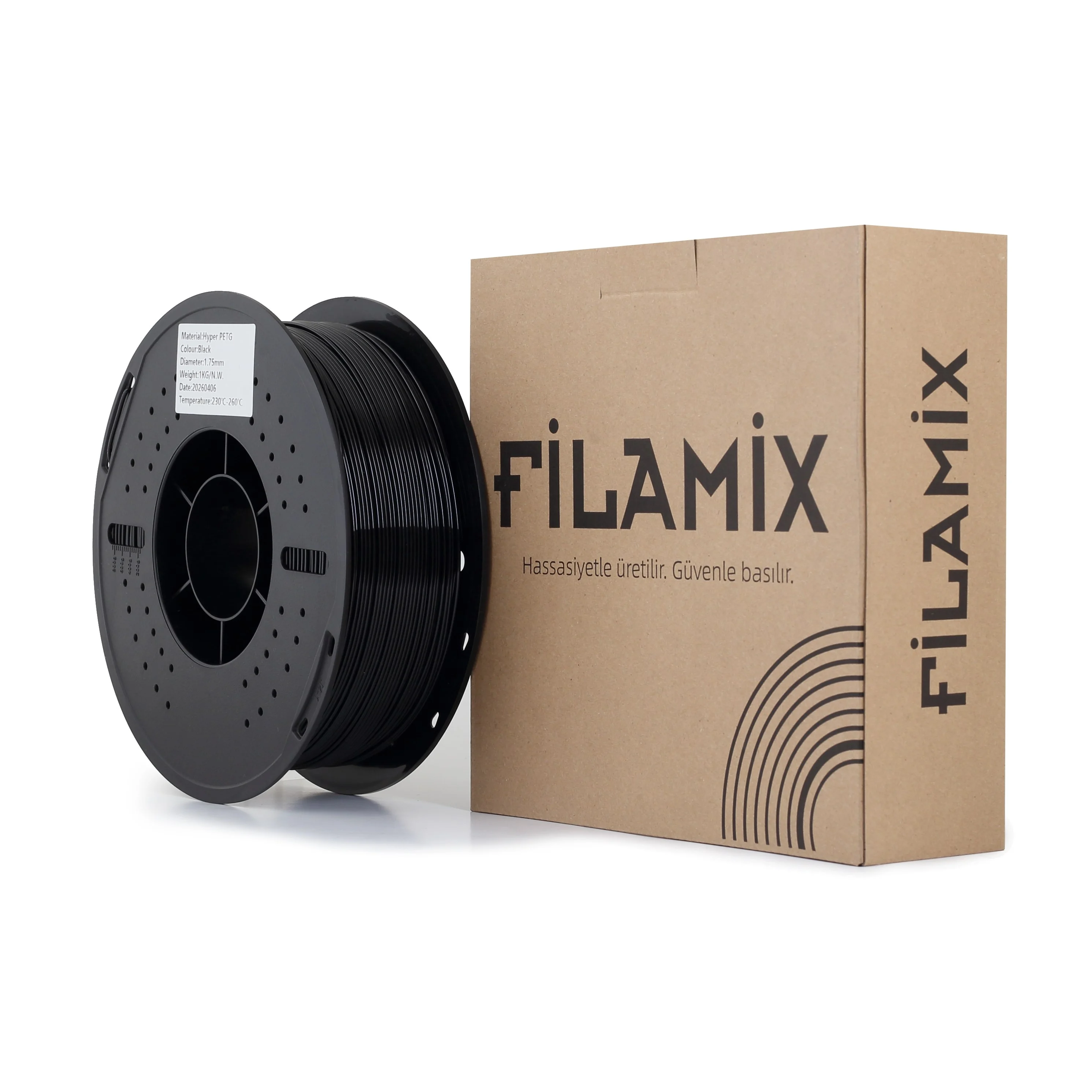 Filamix Hyper PETG Filament Black (Siyah) 1.75mm 1kg