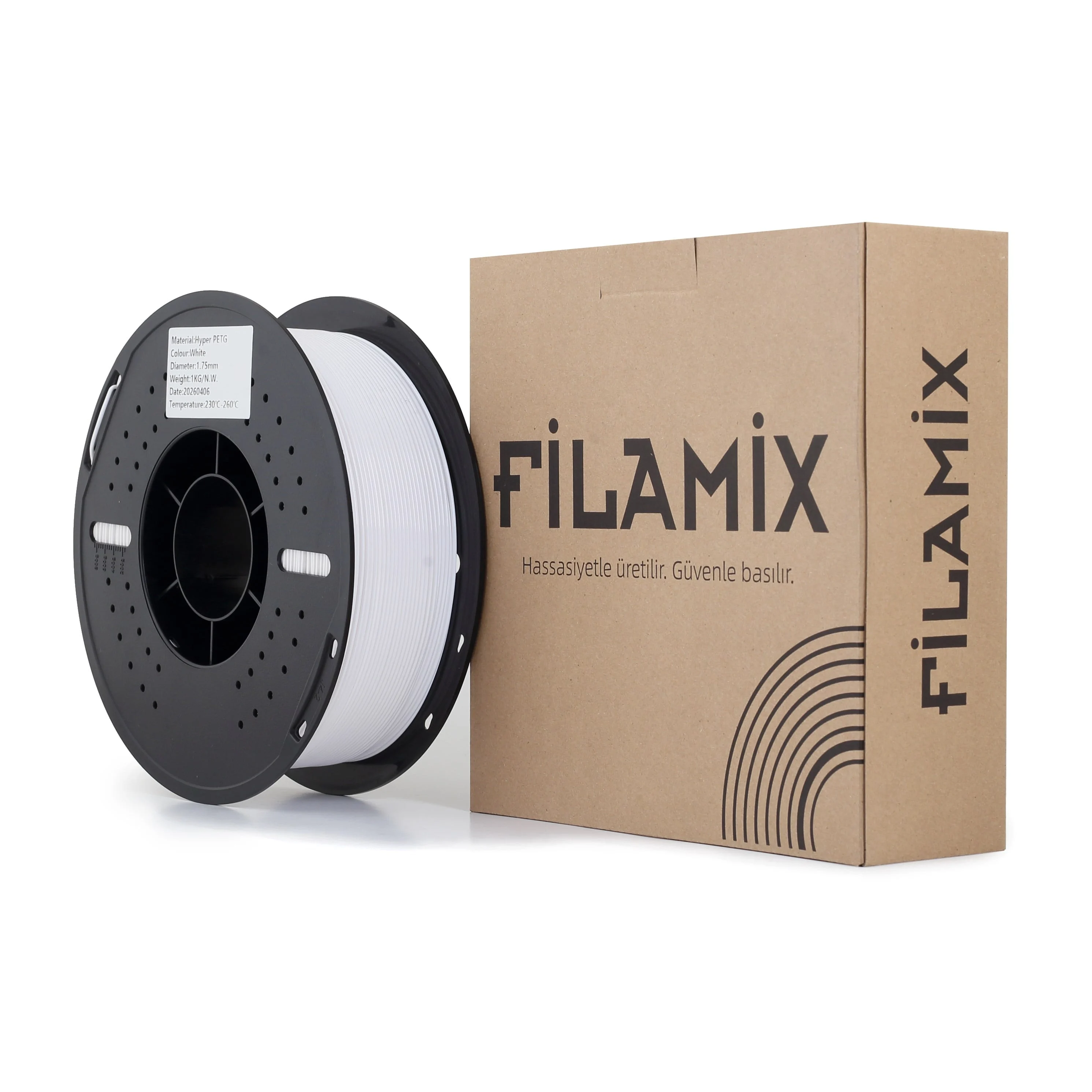 Filamix Hyper PETG Filament White (Beyaz) 1.75mm 1kg