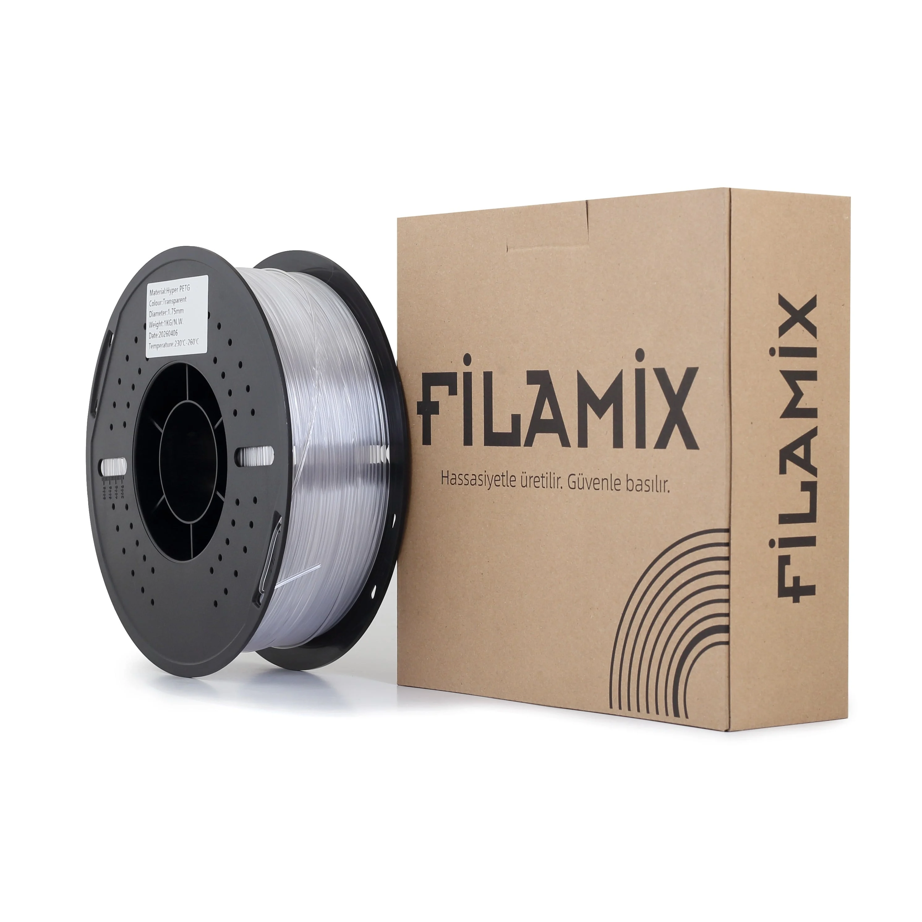 Filamix Hyper PETG Filament Transparent (Şeffaf) 1.75mm 1kg