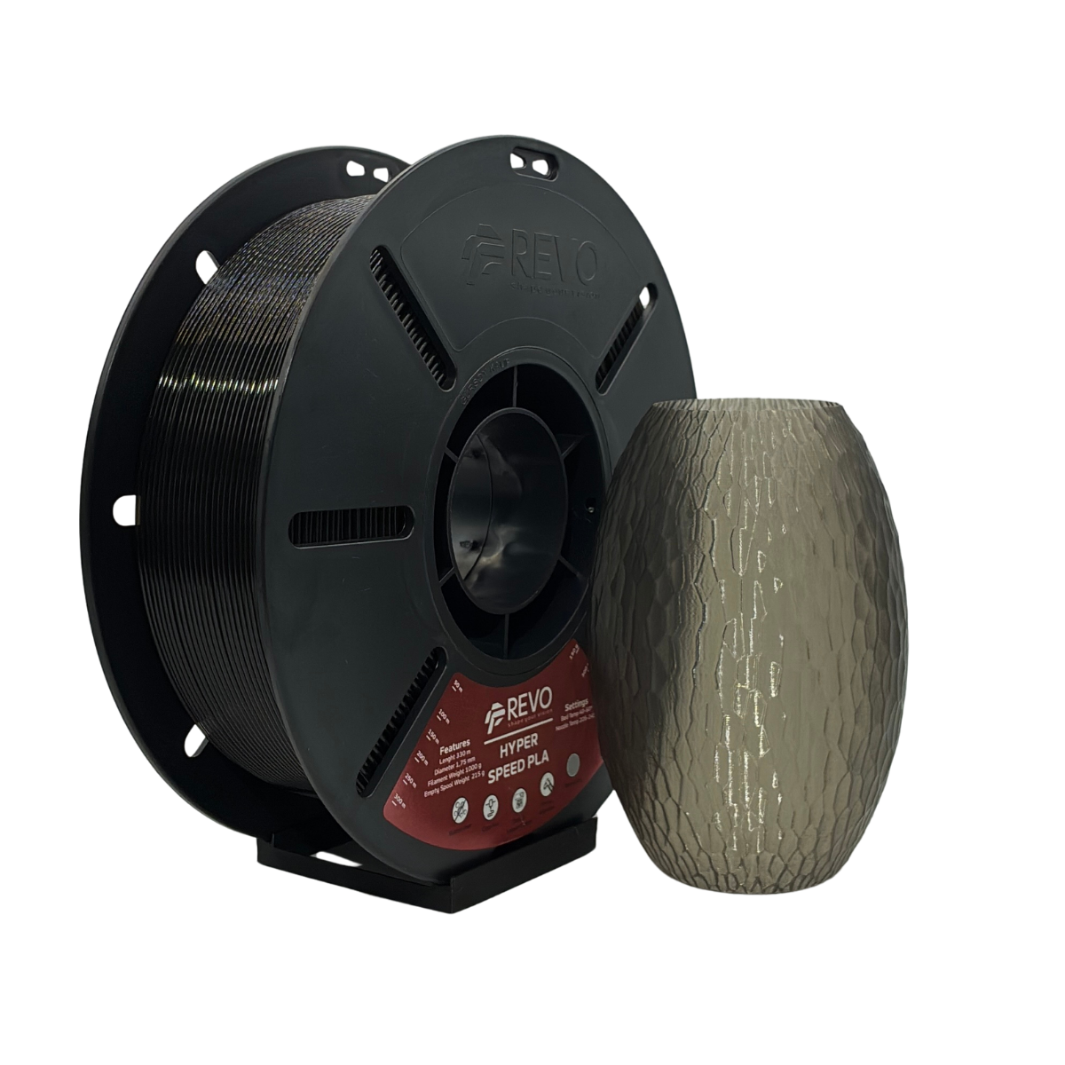 Revo Filament Hyper Speed PLA Şeffaf Siyah