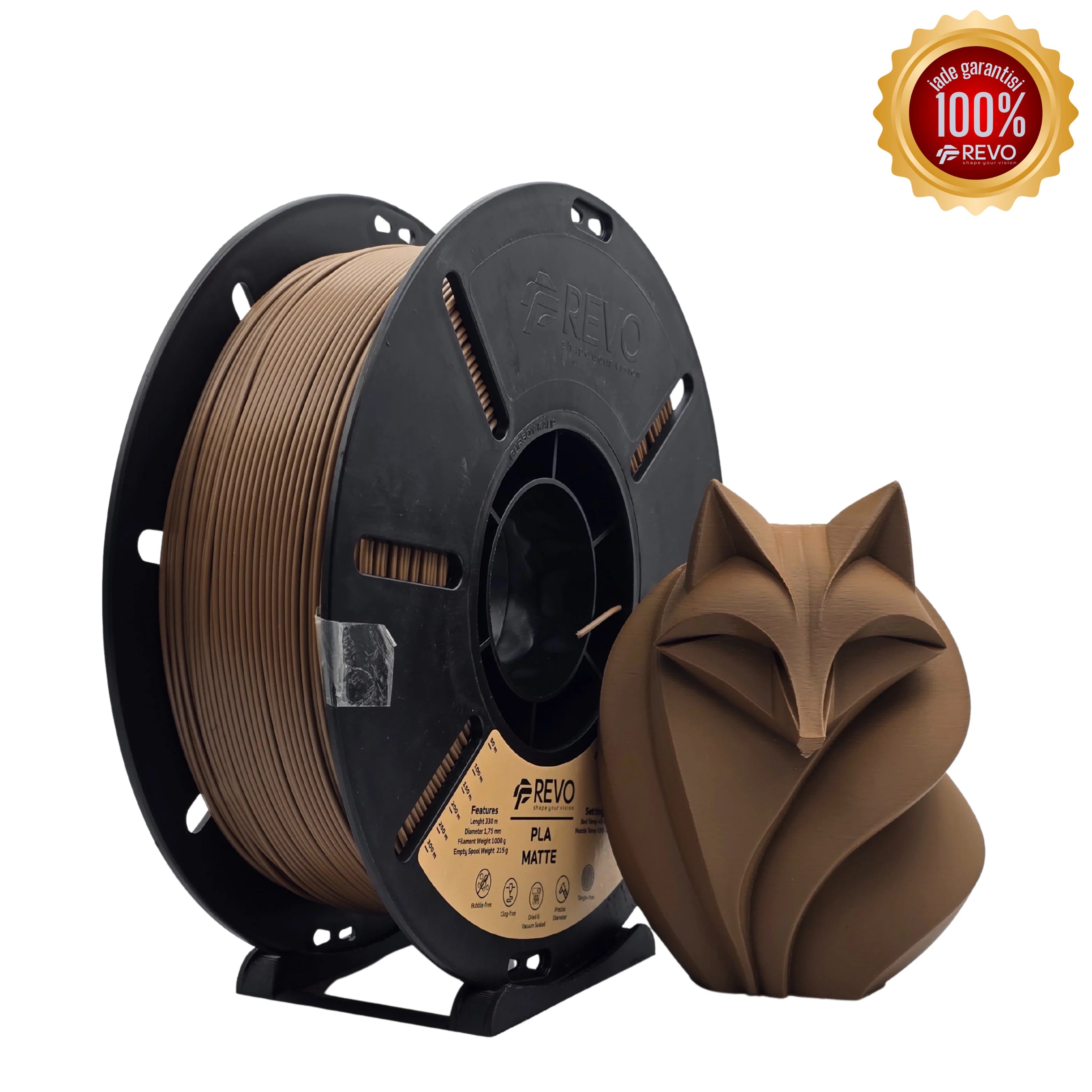 Revo Filament PLA Matte Kahverengi