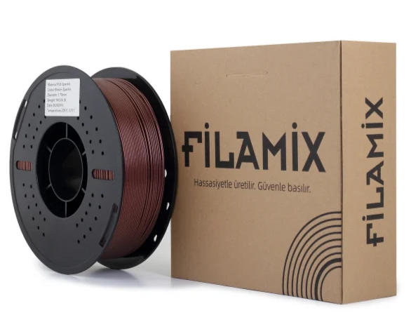Filamix PLA Sparkle Kahverengi Filament 1kg 1.75mm